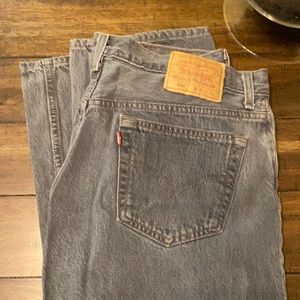 501 Levi men’s jeans , grey, gently worn!